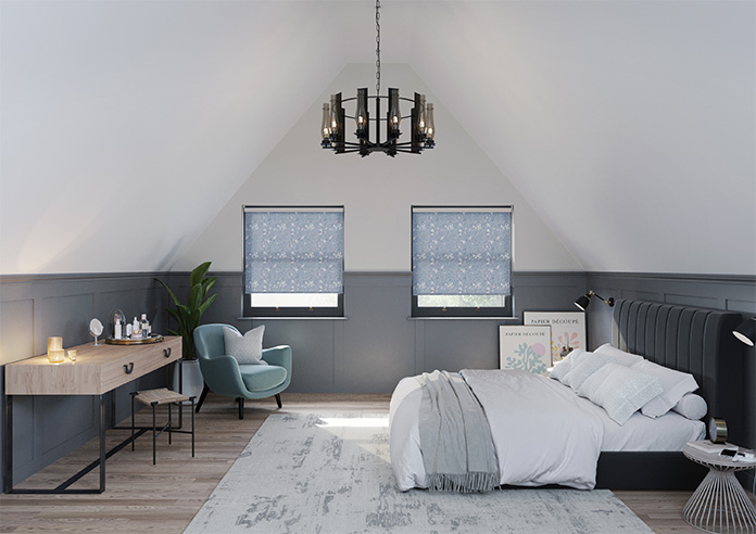 Summer Meadow, Slate Blue - Twist&Fit Roller Blind - Image 8